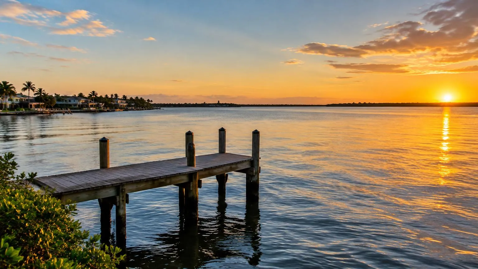 Calm Indian River Lagoon view in Florida